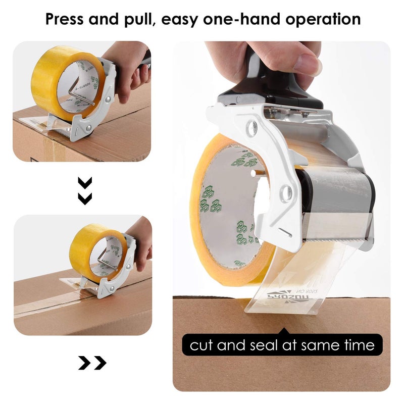 PROSUN Fast Reload 2 Inch Tape Gun Dispenser Packing Packaging Sealing Cutter TG01 (TG01-WHT) - Image 4
